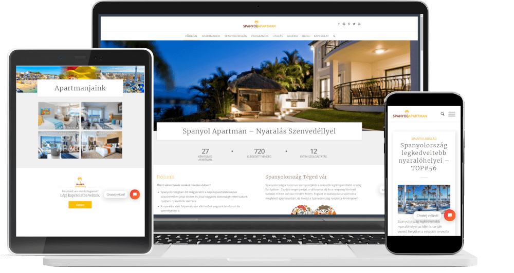 weboldal készítés referencia spanyolapartman.hu